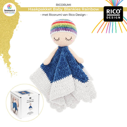 Haakpakket Baby Blankies Rainbow van Ricorumi Rico Design bij Garenkunst.nl