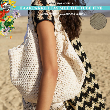 Haakpakket tas met The Tube Fine garen model 2 van Häkeln 06