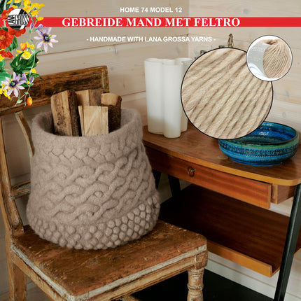Breipakket mand met Feltro-garen model 12 van Home nr. 74