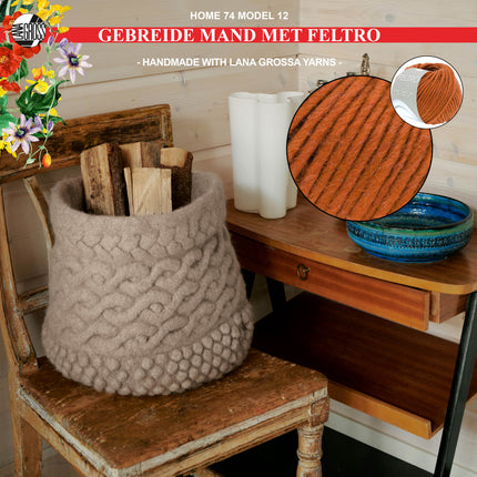 Breipakket mand met Feltro-garen model 12 van Home nr. 74