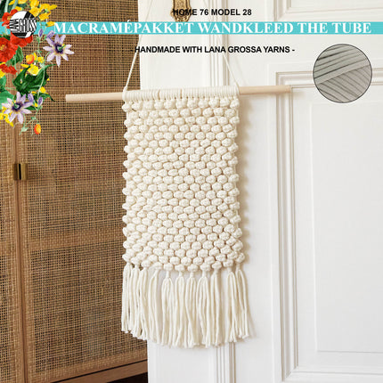 Macramépakket wandkleed met The Tube garen model 28 van Lana Grossa Home 76