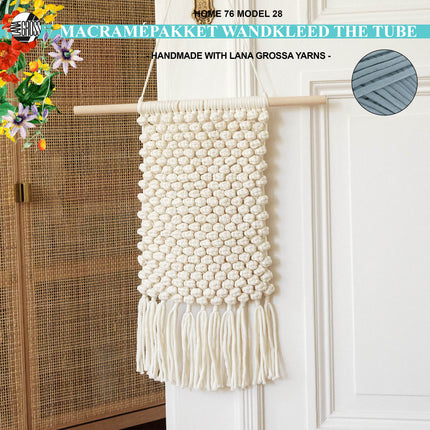 Macramépakket wandkleed met The Tube garen model 28 van Lana Grossa Home 76