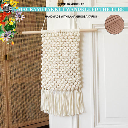 Macramépakket wandkleed met The Tube garen model 28 van Lana Grossa Home 76