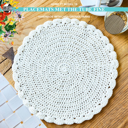 Haakpakket placemats met The Tube Fine garen model 19 van Home 77