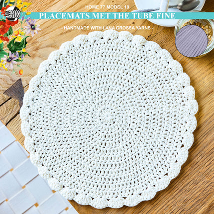Haakpakket placemats met The Tube Fine garen model 19 van Home 77