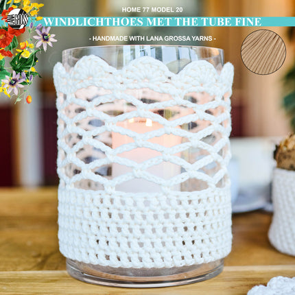 Haakpakket windlichthoes met The Tube Fine garen model 20 van Home 77