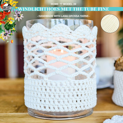 Haakpakket windlichthoes met The Tube Fine garen model 20 van Home 77