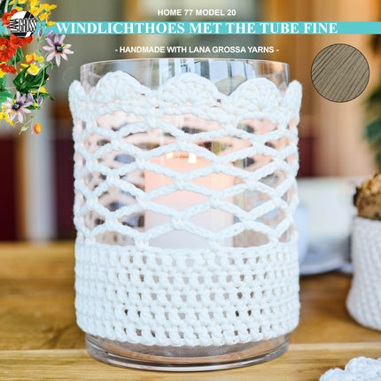 Haakpakket windlichthoes met The Tube Fine garen model 20 van Home 77
