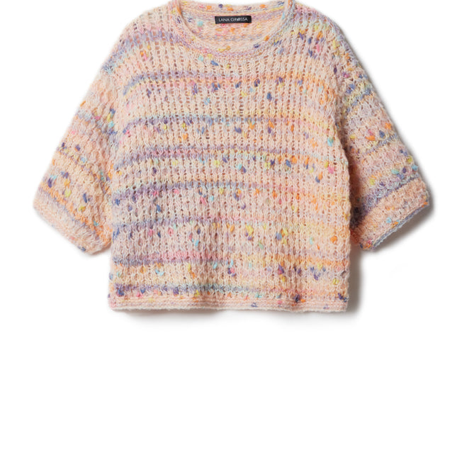 detail Breipakket trui driekwart mouw Cassata van Lana Grossa bij Garenkunst.nl, Model 28 uit Lookbook 19, Verborgen Parel.