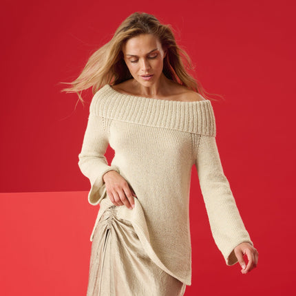 Chiaro breipakket off-shoulder trui uit Classici 31 van Lana Grossa bij Garenkunst.nl