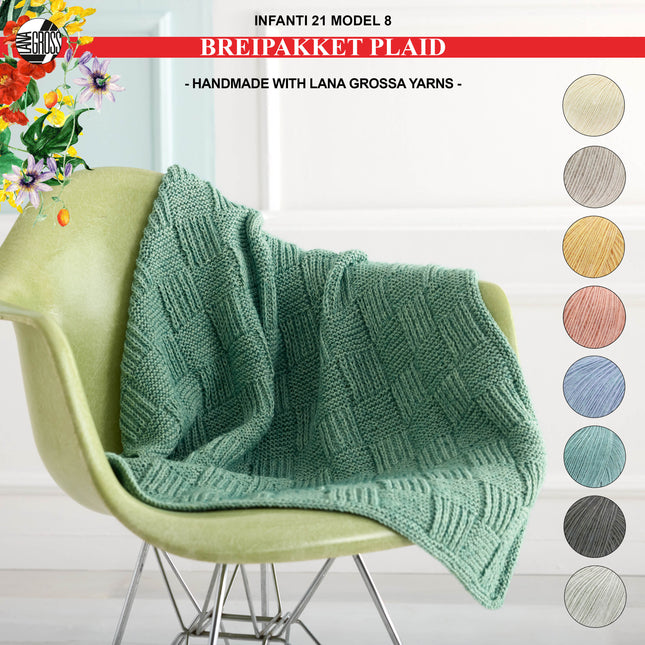 Breipakket plaid Ecopuno garen model 8 van Infanti 21