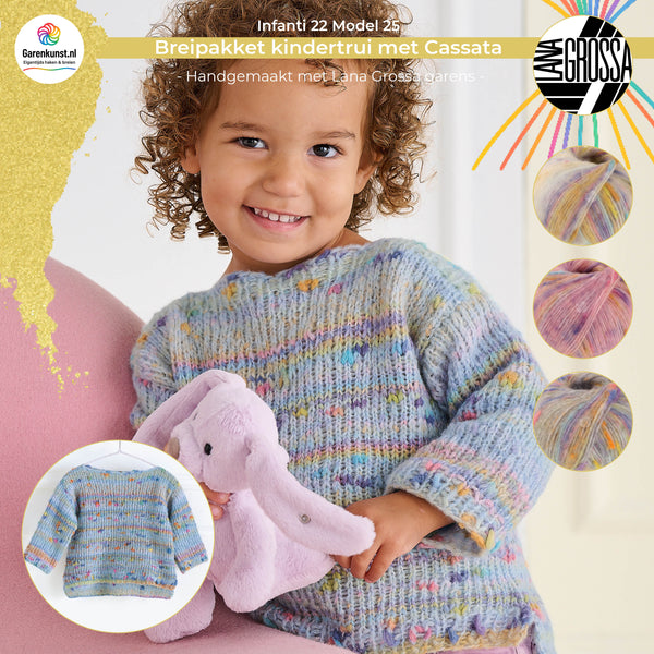 Breipakket kindertrui met Cassata – Model 25 – Infanti 22 | Lana Grossa