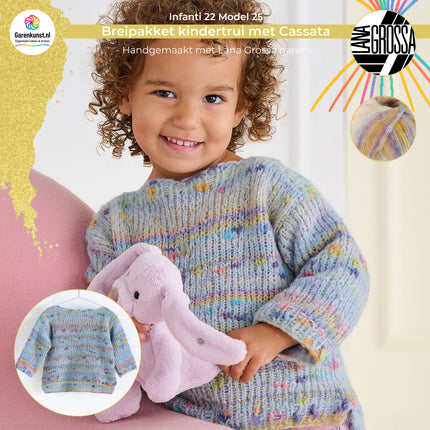 Breipakket kindertrui met Cassata – Model 25 – Infanti 22 | Lana Grossa