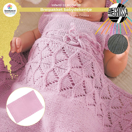 Breipakket Kinderdeken met Ecopuno – Model 39 - Infanti 22 | Lana Grossa