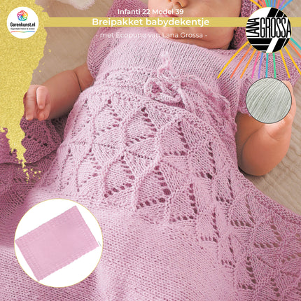 Breipakket Kinderdeken met Ecopuno – Model 39 - Infanti 22 | Lana Grossa