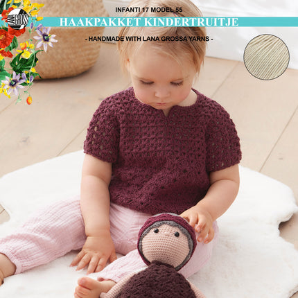 Haakpakket kindertruitje met Cool Wool model 55 van Infanti 17