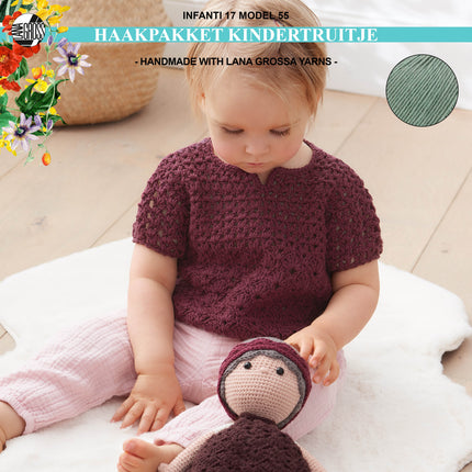 Haakpakket kindertruitje met Cool Wool model 55 van Infanti 17