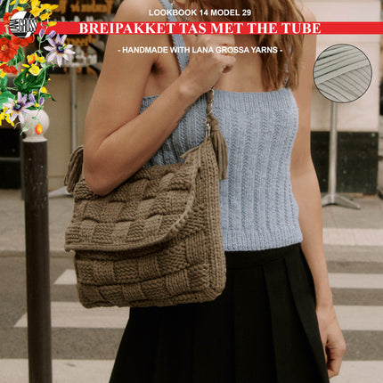 Breipakket tas met The Tube garen model 29 van Lookbook 14