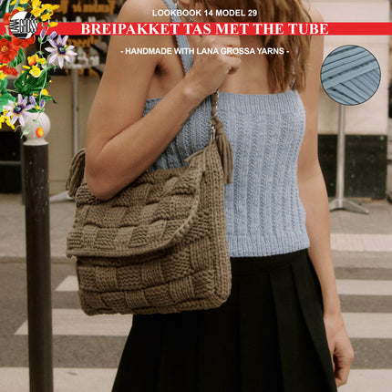Breipakket tas met The Tube garen model 29 van Lookbook 14
