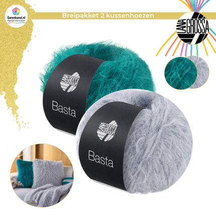 Breipakket Twee Kussenhoezen – Basta – Model 01 – Home 77 | Lana Grossa