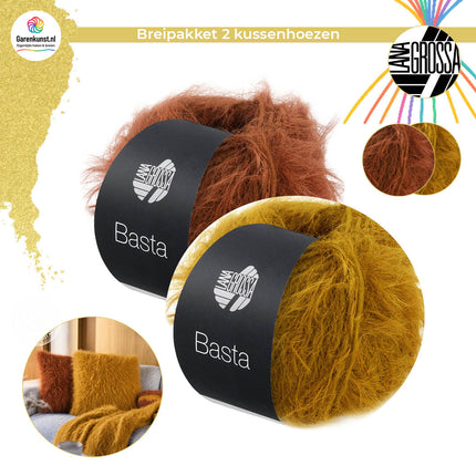 Breipakket Twee Kussenhoezen – Basta – Model 01 – Home 77 | Lana Grossa