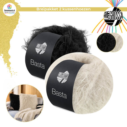 Breipakket Twee Kussenhoezen – Basta – Model 01 – Home 77 | Lana Grossa
