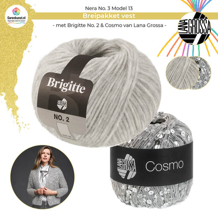 Breipakket vest – Brigitte No. 2 & Cosmo – Model 13 – Nera No. 3 | Lana Grossa