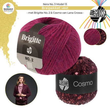 Breipakket vest – Brigitte No. 2 & Cosmo – Model 13 – Nera No. 3 | Lana Grossa