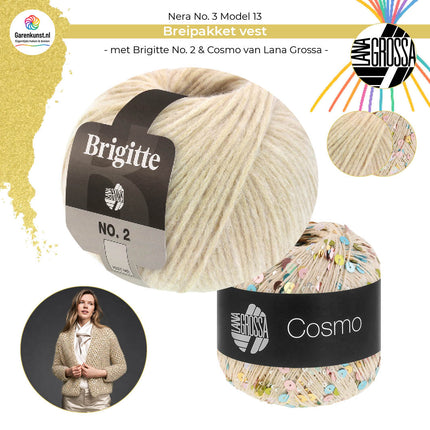 Breipakket vest – Brigitte No. 2 & Cosmo – Model 13 – Nera No. 3 | Lana Grossa