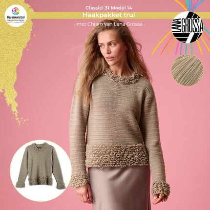 Chiaro haakpakket trui kleur Beige (3) van Lana Grossa bij Garenkunst.nl