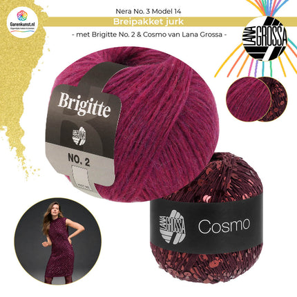 Breipakket jurk – Brigitte No. 2 & Cosmo – Model 14 – Nera No. 3 | Lana Grossa