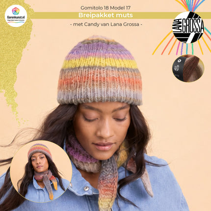 Candy breipakket twilly sjaal kleur Lila-limoenmix (7) van Lana Grossa bij Garenkunst.nl