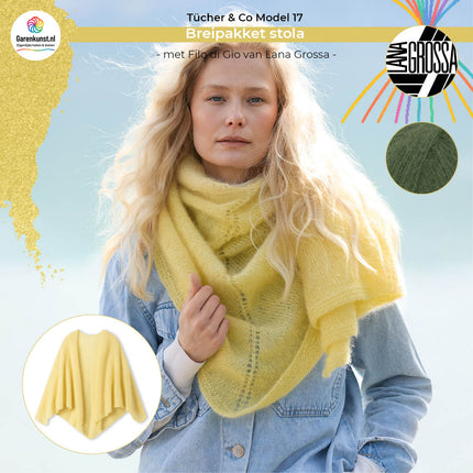 Breipakket stola – Filo di Gio – Model 17 – Tücher & Co 10 | Lana Grossa