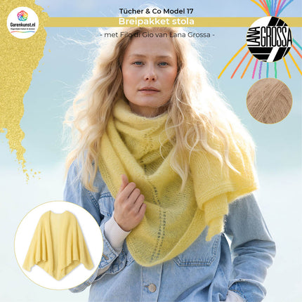 Breipakket stola – Filo di Gio – Model 17 – Tücher & Co 10 | Lana Grossa
