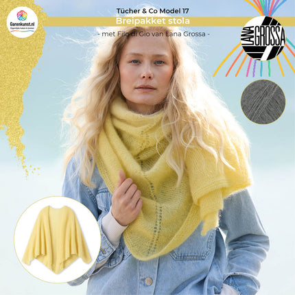 Breipakket stola – Filo di Gio – Model 17 – Tücher & Co 10 | Lana Grossa