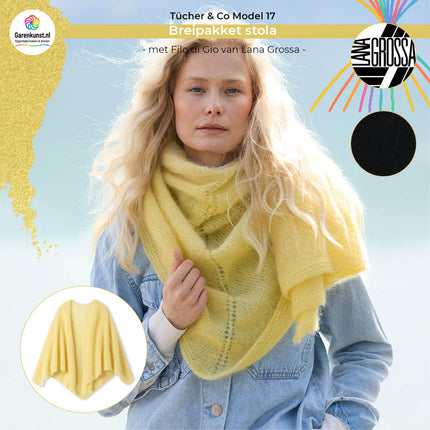 Breipakket stola – Filo di Gio – Model 17 – Tücher & Co 10 | Lana Grossa
