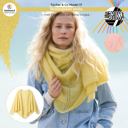 Breipakket stola – Filo di Gio – Model 17 – Tücher & Co 10 | Lana Grossa