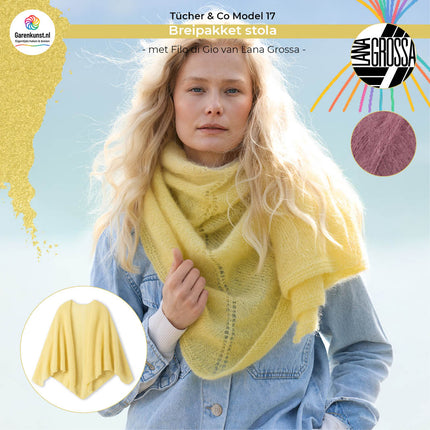 Breipakket stola – Filo di Gio – Model 17 – Tücher & Co 10 | Lana Grossa