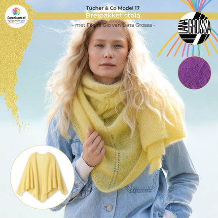Breipakket stola – Filo di Gio – Model 17 – Tücher & Co 10 | Lana Grossa