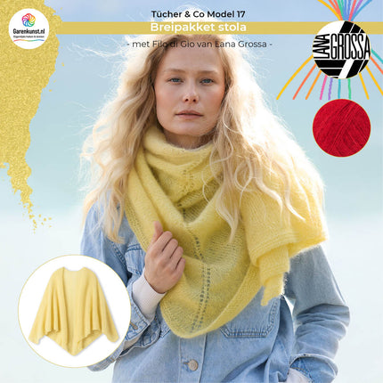 Breipakket stola – Filo di Gio – Model 17 – Tücher & Co 10 | Lana Grossa