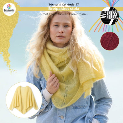 Breipakket stola – Filo di Gio – Model 17 – Tücher & Co 10 | Lana Grossa