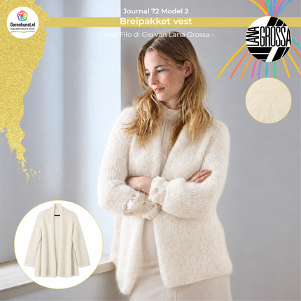 Filo di Gio breipakket vest kleur Creme (1) van Lana Grossa bij Garenkunst.nl