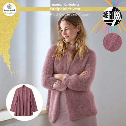 Filo di Gio breipakket vest kleur Mauve (12) van Lana Grossa bij Garenkunst.nl