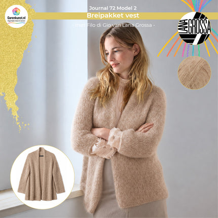 Filo di Gio breipakket vest kleur Beige (5) van Lana Grossa bij Garenkunst.nl