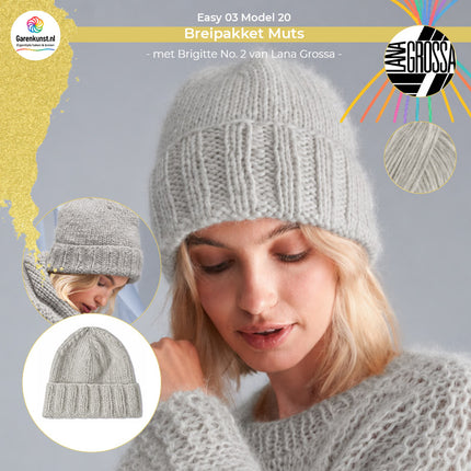 Brigitte No. 2 breipakket muts kleur Zilvergrijs (13) van Lana Grossa bij Garenkunst.nl