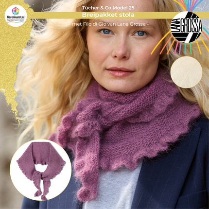Breipakket stola – Filo di Gio – Model 25 – Tücher & Co 10 | Lana Grossa