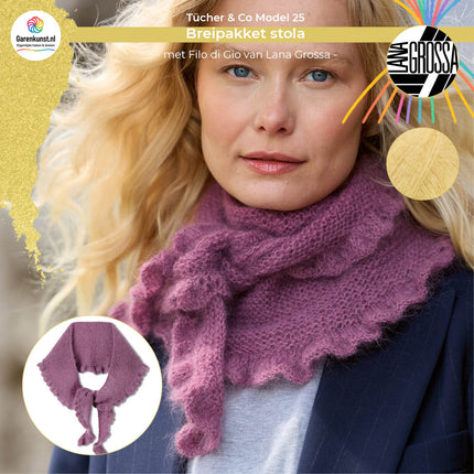 Breipakket stola – Filo di Gio – Model 25 – Tücher & Co 10 | Lana Grossa