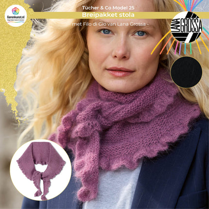 Breipakket stola – Filo di Gio – Model 25 – Tücher & Co 10 | Lana Grossa
