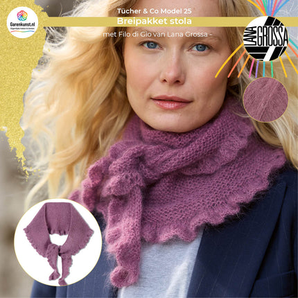 Breipakket stola – Filo di Gio – Model 25 – Tücher & Co 10 | Lana Grossa
