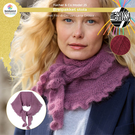 Breipakket stola – Filo di Gio – Model 25 – Tücher & Co 10 | Lana Grossa